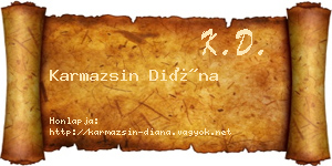 Karmazsin Diána névjegykártya