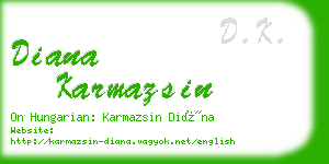 diana karmazsin business card